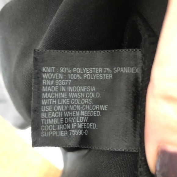 Worthington plus size black peplum back zip blouse - Picture 4 of 6